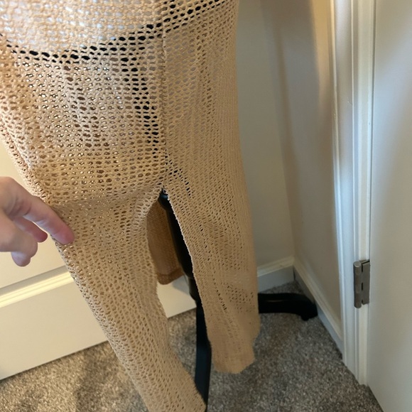 Vintage Venus swimwear tan see-through, long beach cover-up - Picture 4 of 6